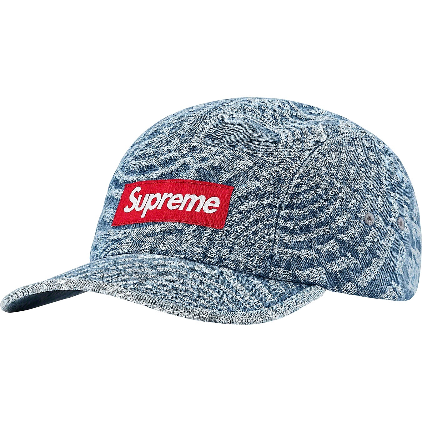 Circles Jacquard Denim Camp Cap view 4